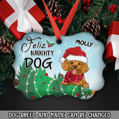 Naughty Dog - Personalized Custom Acrylic Ornament Ornament The Next Custom Gift