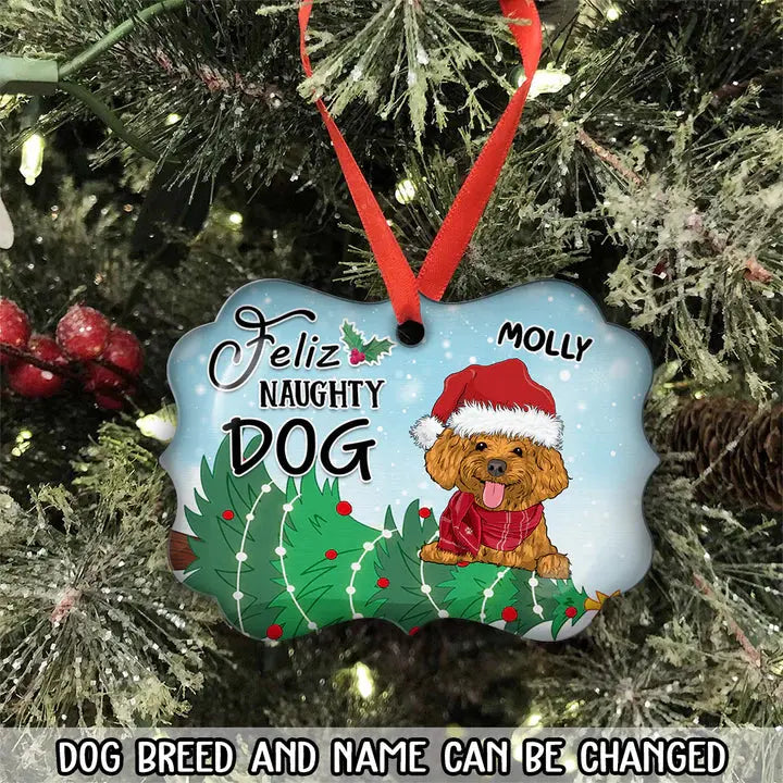 Naughty Dog - Personalized Custom Acrylic Ornament Ornament The Next Custom Gift