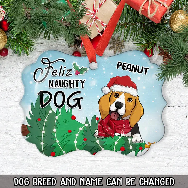 Naughty Dog - Personalized Custom Acrylic Ornament Ornament The Next Custom Gift