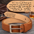 Naughty Hand I Love Every Bone In Your Body Spicy Couple - Personalized Cowhide Leather Belt
