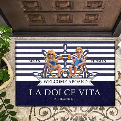 Nautical Boat Lovers - Personalized Doormat