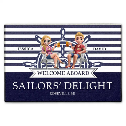 Nautical Boat Lovers - Personalized Doormat