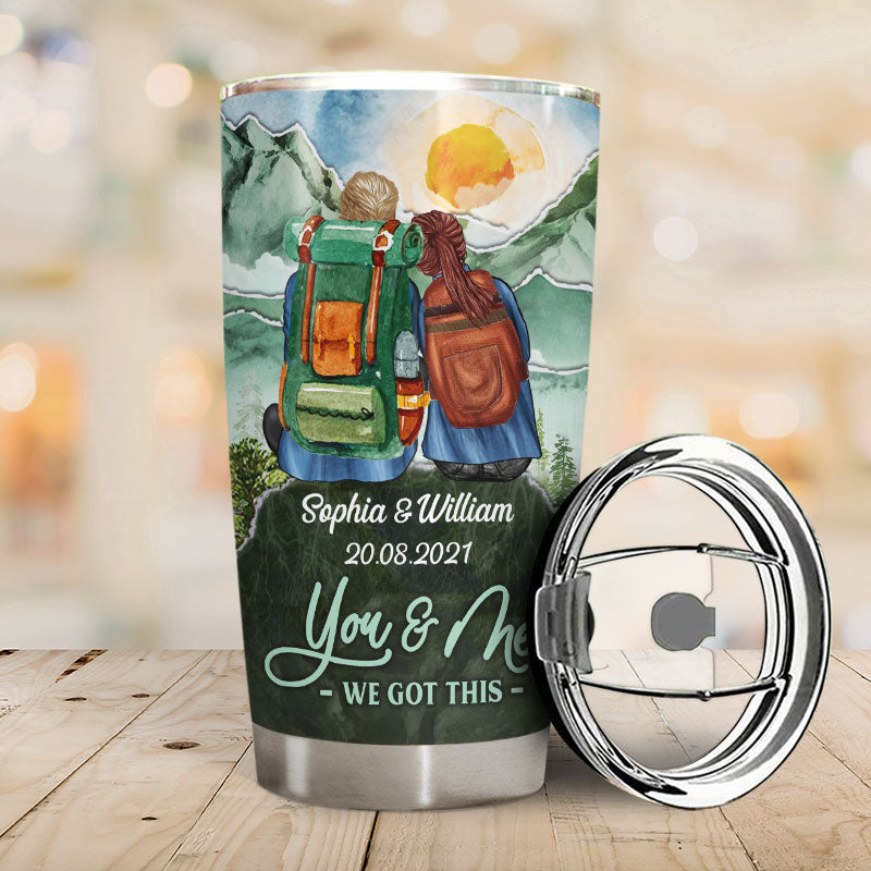 Never Forget That I Love You Camping Couple Gift - Personalized Custom Tumbler