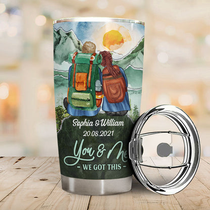 Never Forget That I Love You Camping Couple Gift - Personalized Custom Tumbler