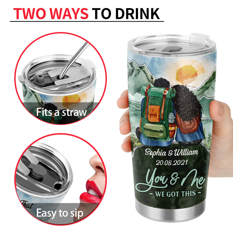 Never Forget That I Love You Camping Couple Gift - Personalized Custom Tumbler