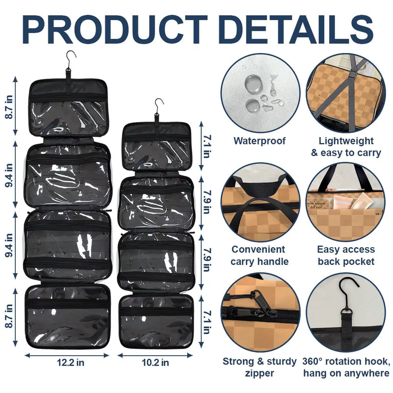 Never Let Anyone Dull Your Sparkle - Personalized Toiletry Bag