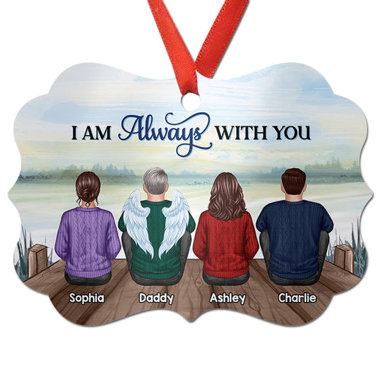 Lake View Always With You Family Memorial Keepsake Personalized Christmas Ornament