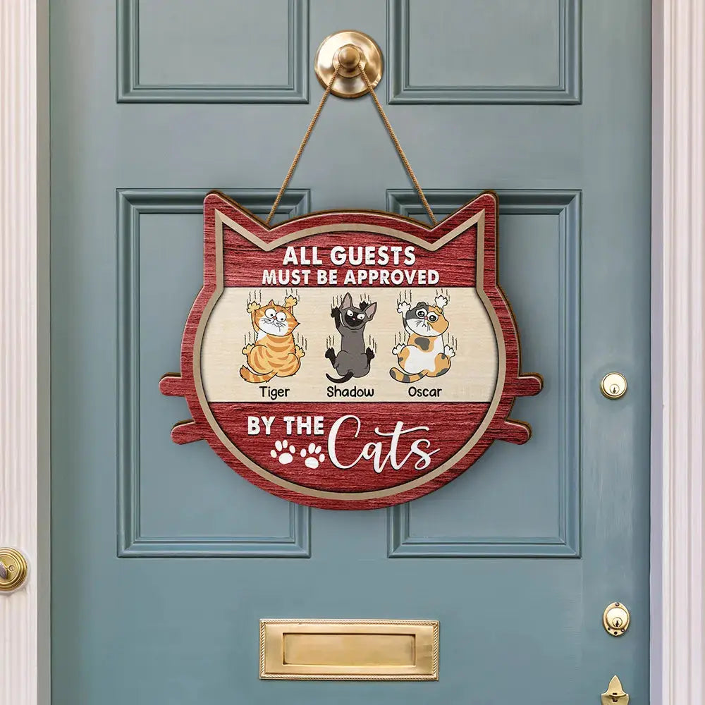 No Need To Knock We Know You Are Here Cat - Personalized Custom Shaped Wood Sign Wood Sign The Next Custom Gift