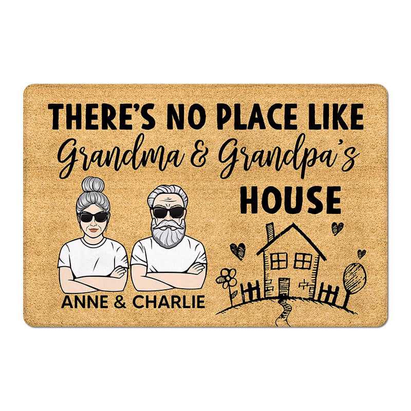 No Place Like Grandpa Grandma Personalized Doormat Doormat The Next Custom Gift