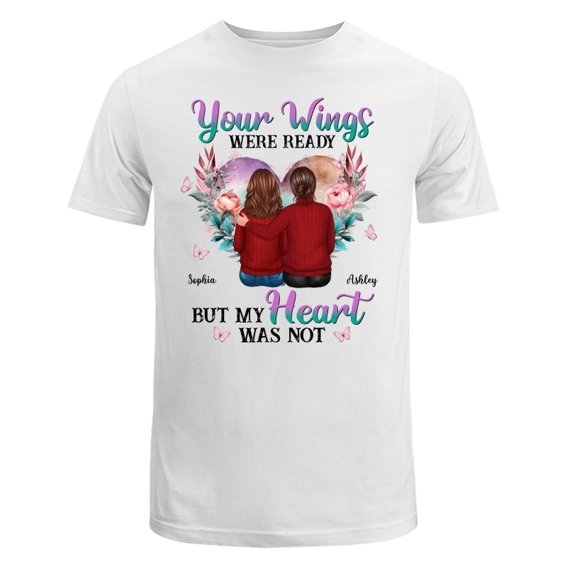 Your Wings Were Ready Heart Flowers Memorial Personalized Shirt
