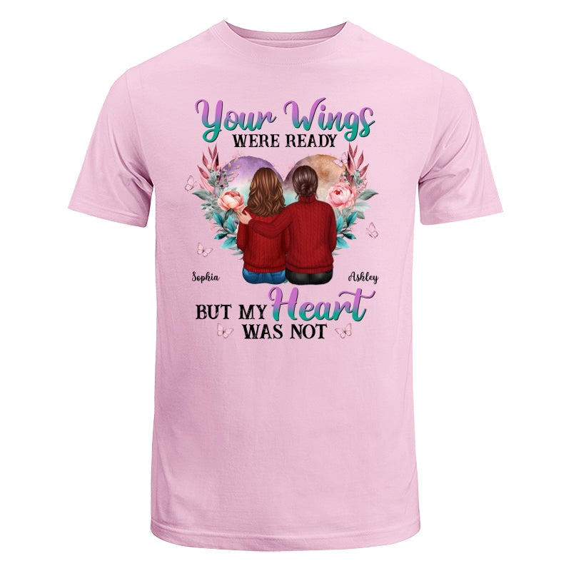 Your Wings Were Ready Heart Flowers Memorial Personalized Shirt