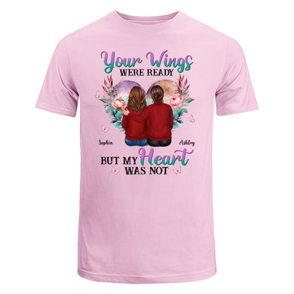 Your Wings Were Ready Heart Flowers Memorial Personalized Shirt