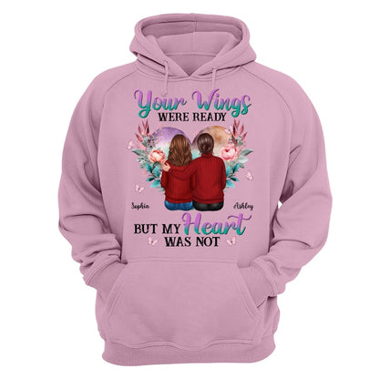 Your Wings Were Ready Heart Flowers Memorial Personalized Shirt