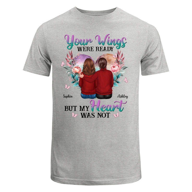 Your Wings Were Ready Heart Flowers Memorial Personalized Shirt