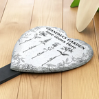 Grandma's Garden Love Grows Here Toile Flower - Personalized Heart Slate Garden Stake