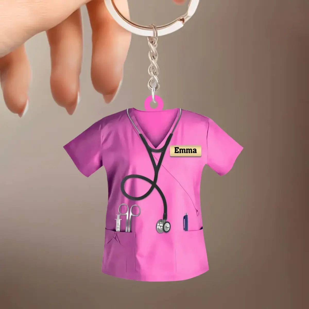 Nurse - Gift For Nurse - Personalized Nurse Uniform Keychain Keychain The Next Custom Gift