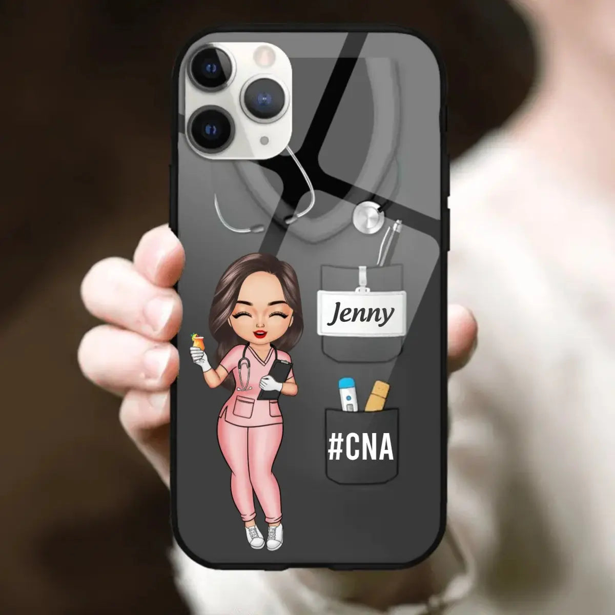 Nurse - Happy Nurse - Personalized Phone Case Phone Case The Next Custom Gift