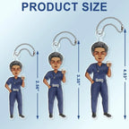 Nurse - Nurse Cartoon Vector - Personalized Acrylic Car Hanger car hanger The Next Custom Gift