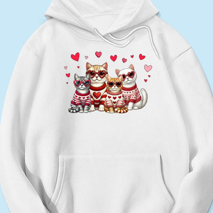 Valentine Cat Mom Personalized Shirt, Trendy Valentine Cat Lover Tee, Gift for Cat Moms Cat Dad