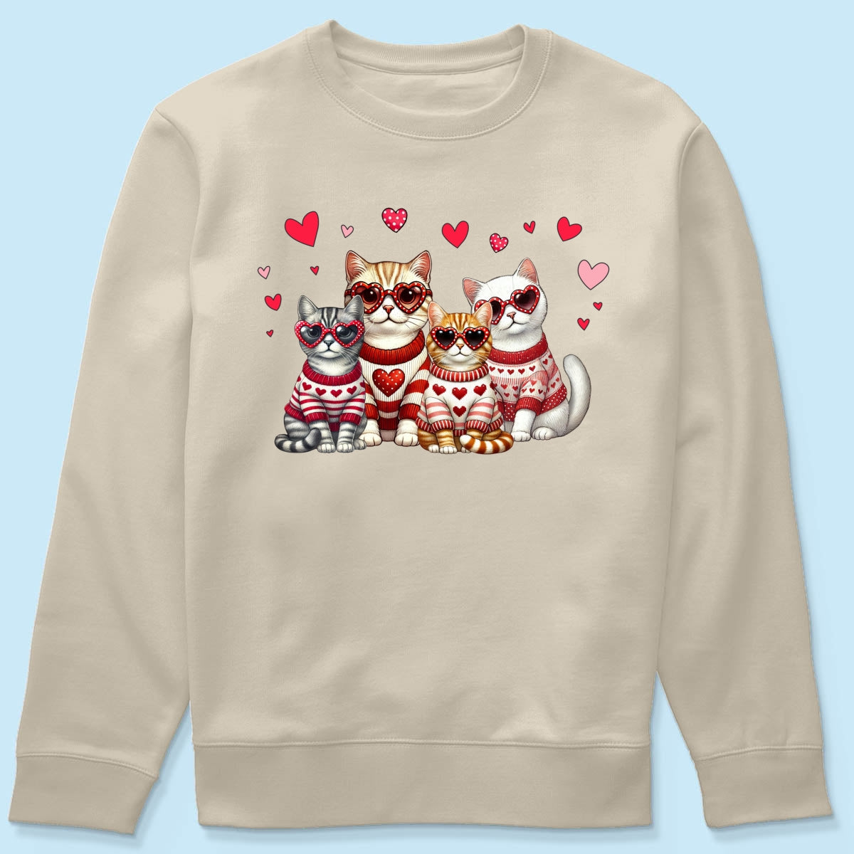 Valentine Cat Mom Personalized Shirt, Trendy Valentine Cat Lover Tee, Gift for Cat Moms Cat Dad