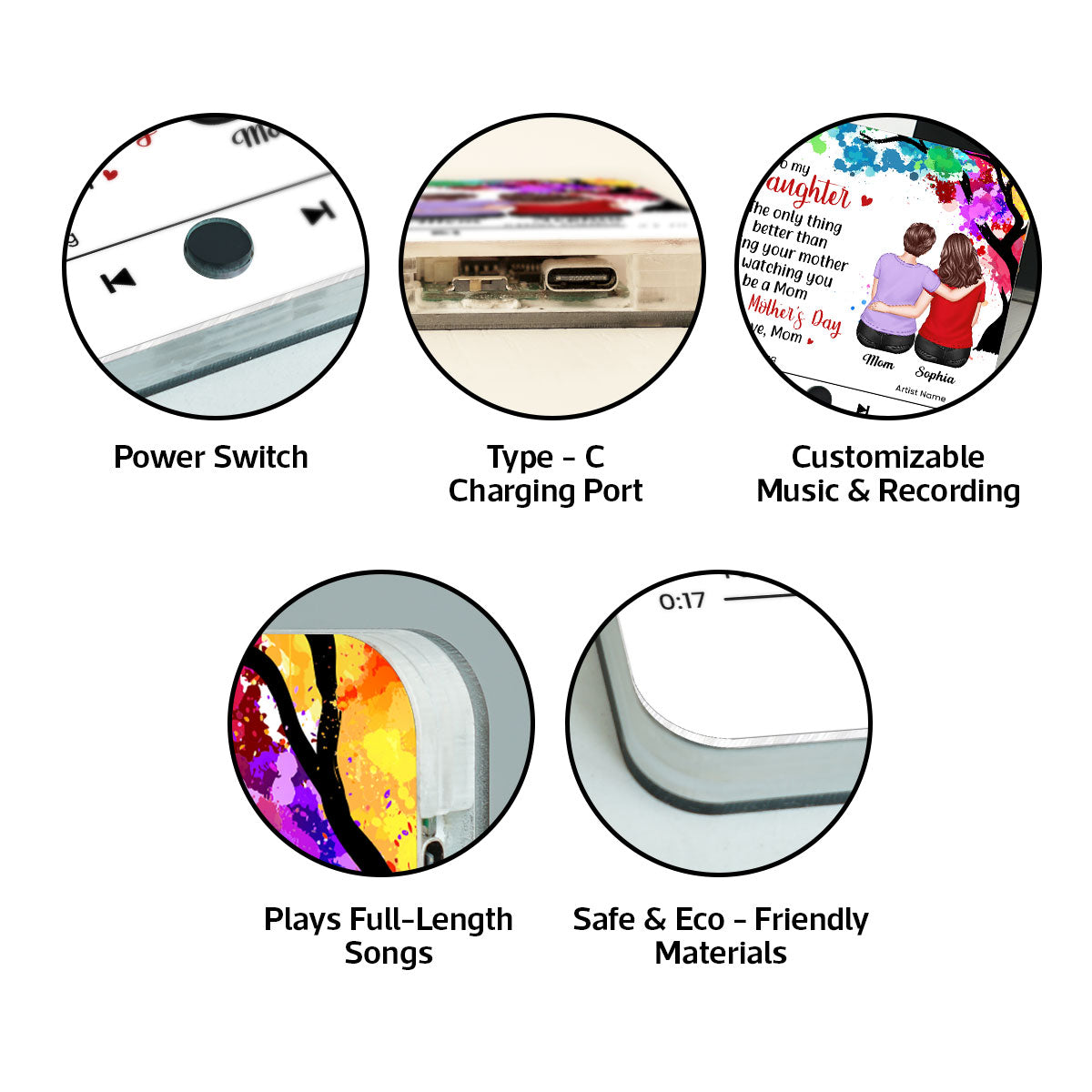 From Mom To My Daughter Personalized Music Fridge Magnet, Heartfelt Mother's Day Gift for Daughter, Daughter-in-law