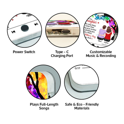 From Mom To My Daughter Personalized Music Fridge Magnet, Heartfelt Mother's Day Gift for Daughter, Daughter-in-law