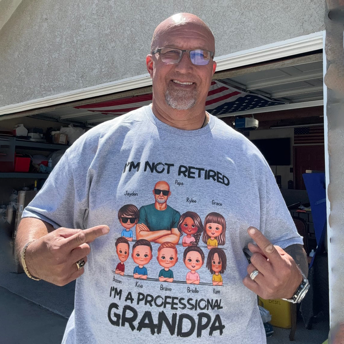 I'm Not Retired I'm A Professional Grandpa Personalized Shirt, Retirement Gift For Grandpa