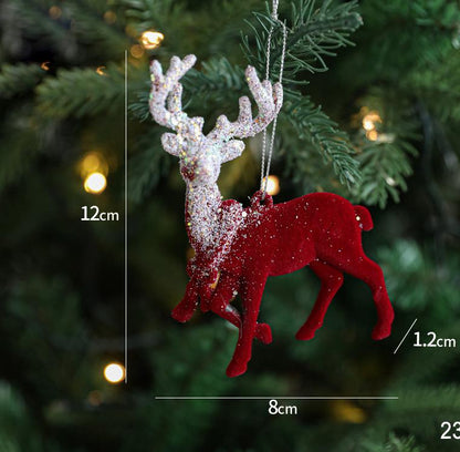 Christmas Creative Pendant Falling Snow Elk Township Nordic Light Luxury Polyfell Decoration