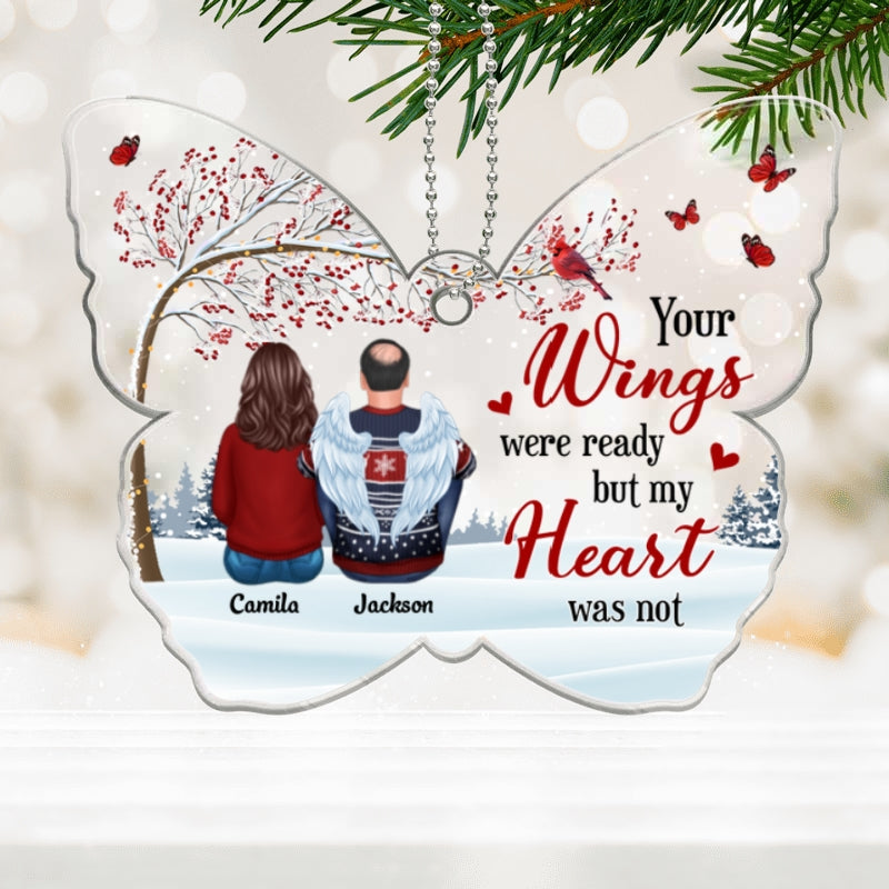 Berry Tree Your Wings Were Ready Memorial Butterfly Shape Personalized Acrylic Ornament