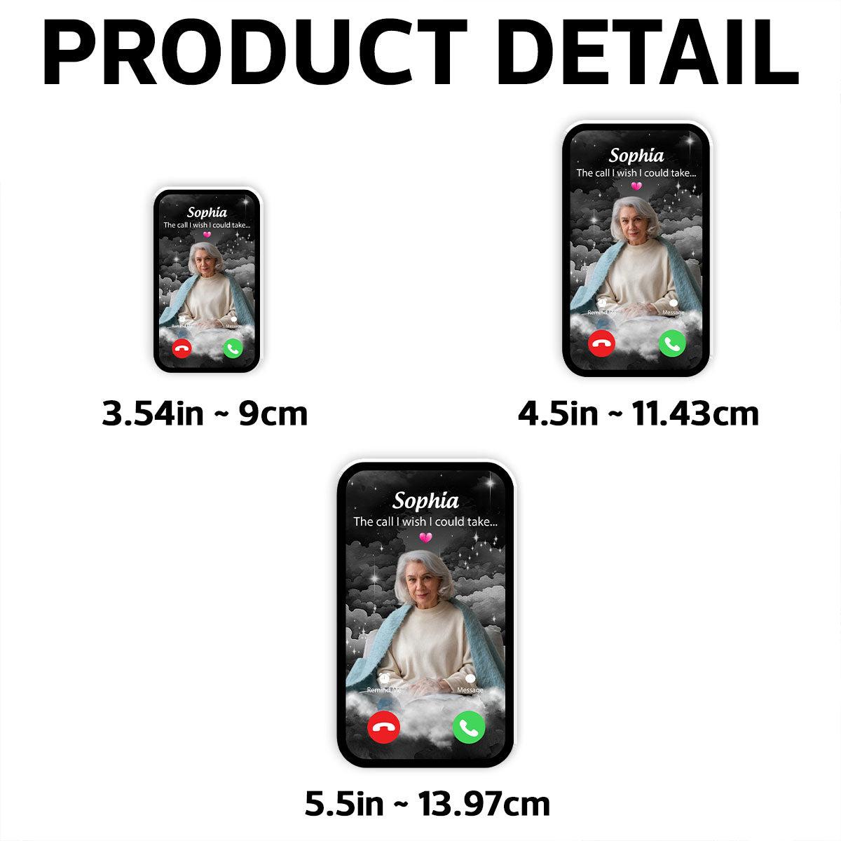 The Call We Wish We Could Take Memorial Sympathy Gift Remembrance Keepsake Photo Inserted Personalized Acrylic Fridge Magnet