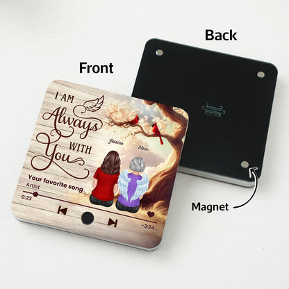 Always With You Cardinal Blossom Tree Memorial Personalized Music Fridge Magnet, Sympathy Keepsake, Remembrance Gift