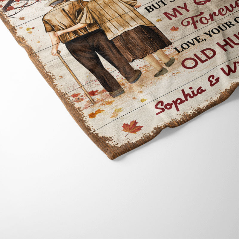 Our Home Ain't No Castle Family Old Couple Husband Wife Fall Leaves - Couple Gift - Personalized Custom Blanket