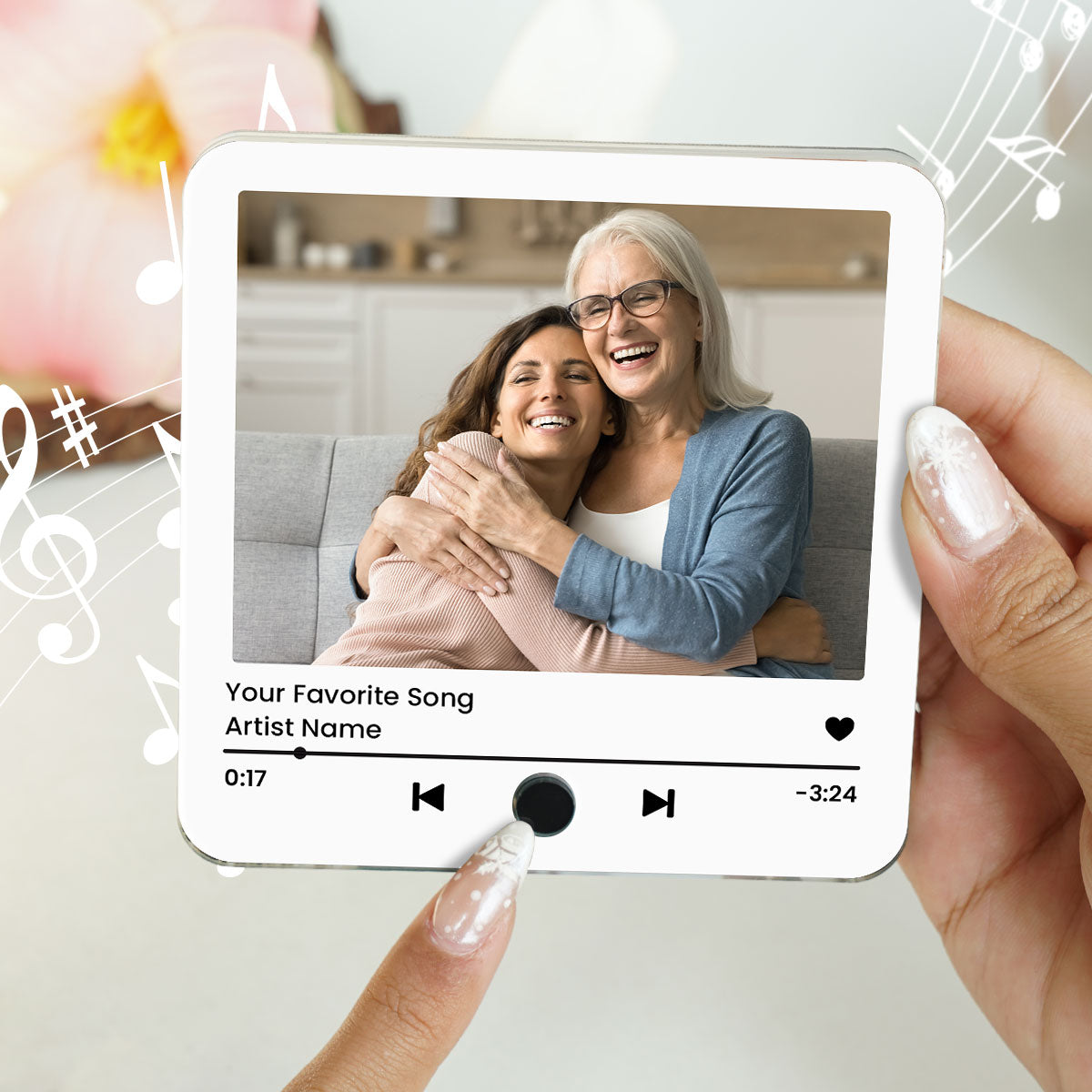 Capturing Mother Daughter Moments Favorite Song Personalized Music Fridge Magnet, Perfect Mother's Day Gift, Music Gift For Mom, Gift From Daughter