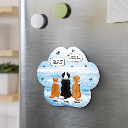 Pet Memorial I Miss You Back View Personalized Acrylic Fridge Magnet, Memorial Gift, Remembrance Gift For Dog Lover