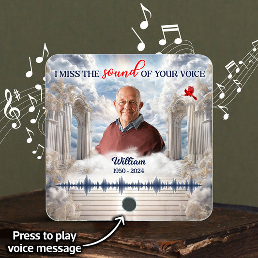 Heaven Gate Custom Photo Voice Message Personalized Music Fridge Magnet, Memorial Keepsake, Remembrance Gift