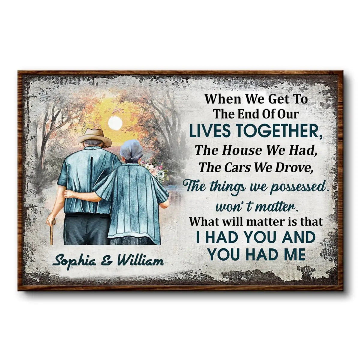 Old Couple - I Had You And You Had Me - Personalized Poster Poster The Next Custom Gift