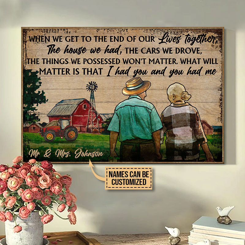Old Farmer Couple When We Get Old Custom Poster