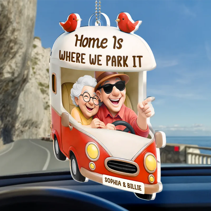Old Couple Camping Partners For Life - Personalized Acrylic Car Hanger