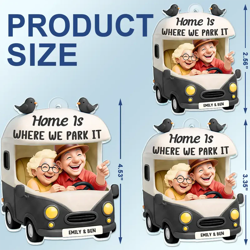 Old Couple Camping Partners For Life - Personalized Acrylic Car Hanger