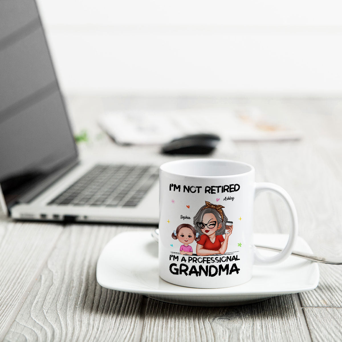 I'm Not Retired I'm A Professional Grandma Personalized Mug, Retirement Gift For Grandma