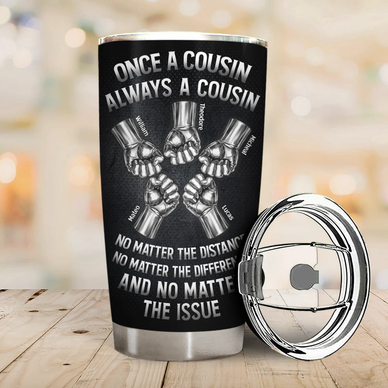 Once A Brother Always A Brother Metal Effect Hand Punch - Personalized Tumbler