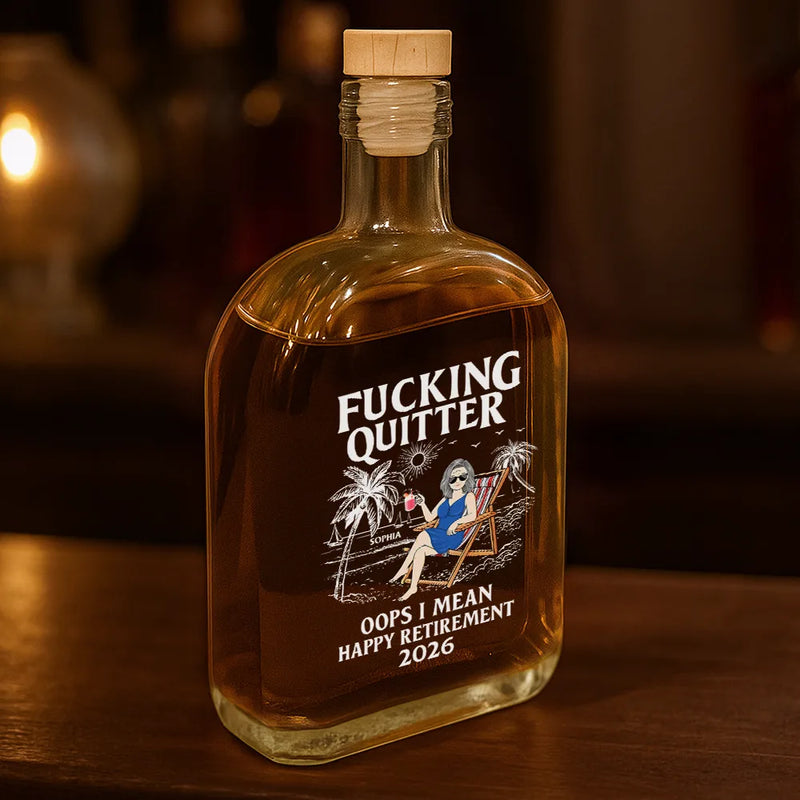 Oops I Mean Happy Retirement - Personalized Whiskey Bottle