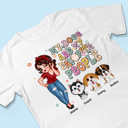 Dogs Are My Favorite People Vintage Style Personalized Shirt