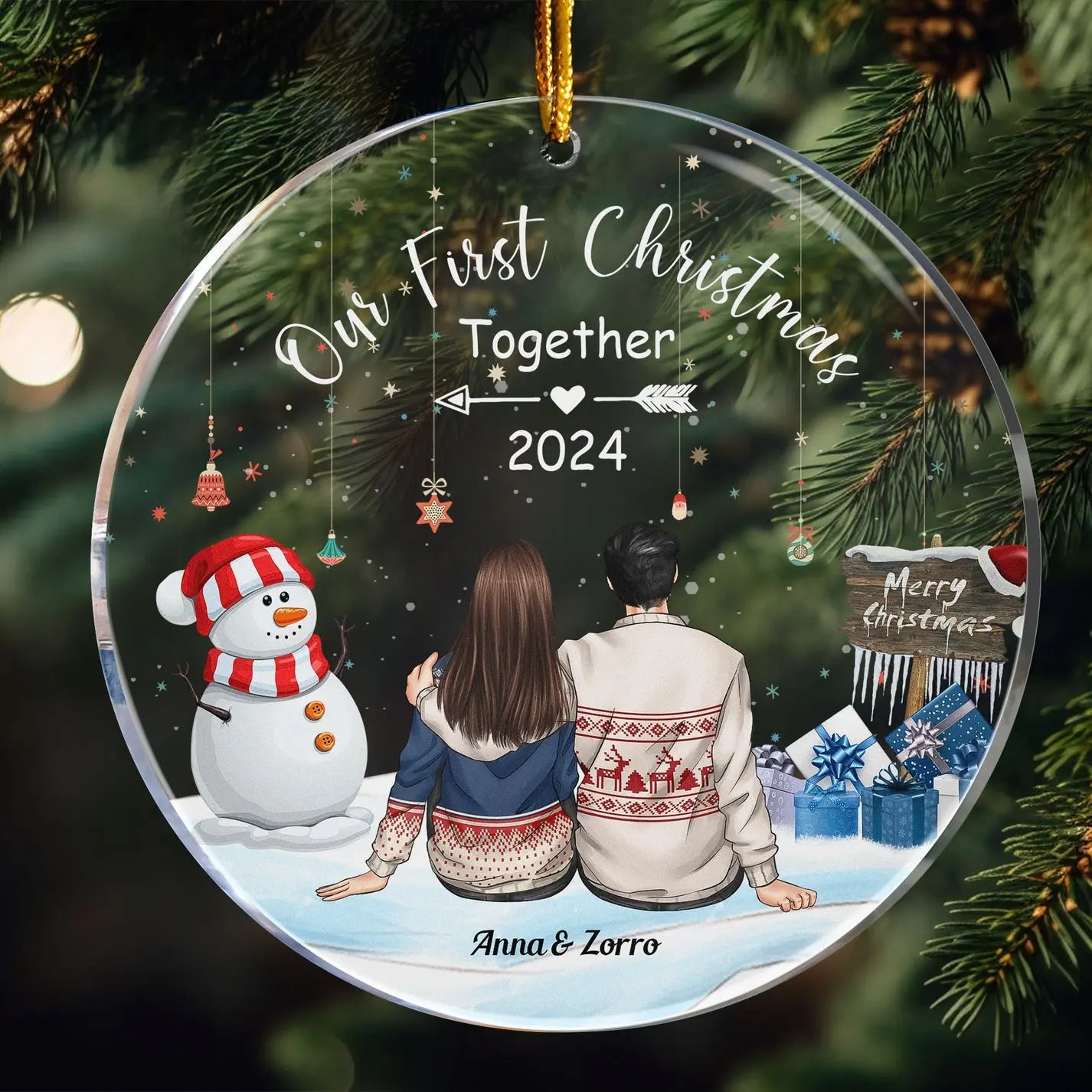 Our First Christmas Together - Personalized First Christmas Ornament Ornament The Next Custom Gift