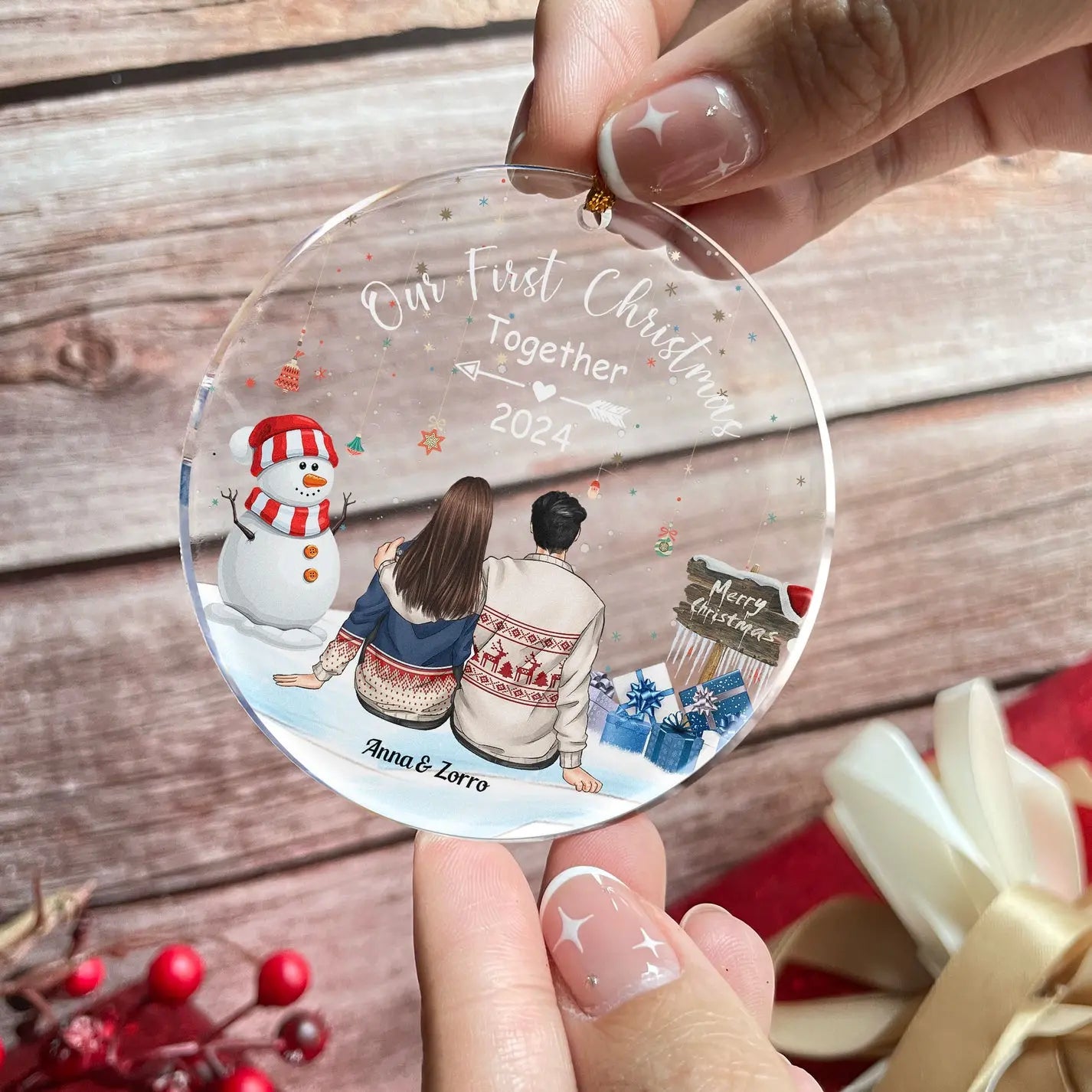 Our First Christmas Together - Personalized First Christmas Ornament Ornament The Next Custom Gift