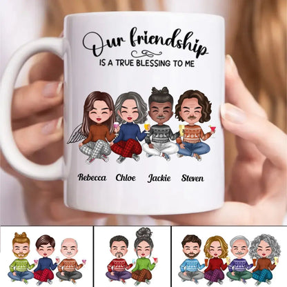 Our Friendship Is A True Blessing To Me - Personalized Mug (N) mug The Next Custom Gift