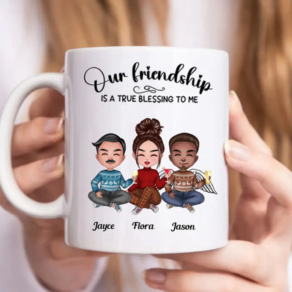 Our Friendship Is A True Blessing To Me - Personalized Mug (N) mug The Next Custom Gift