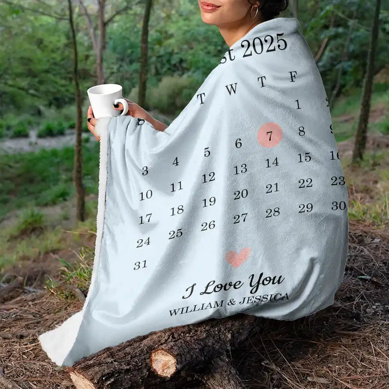 Our Love Keepsake - Personalized Fleece Blanket, Sherpa Blanket