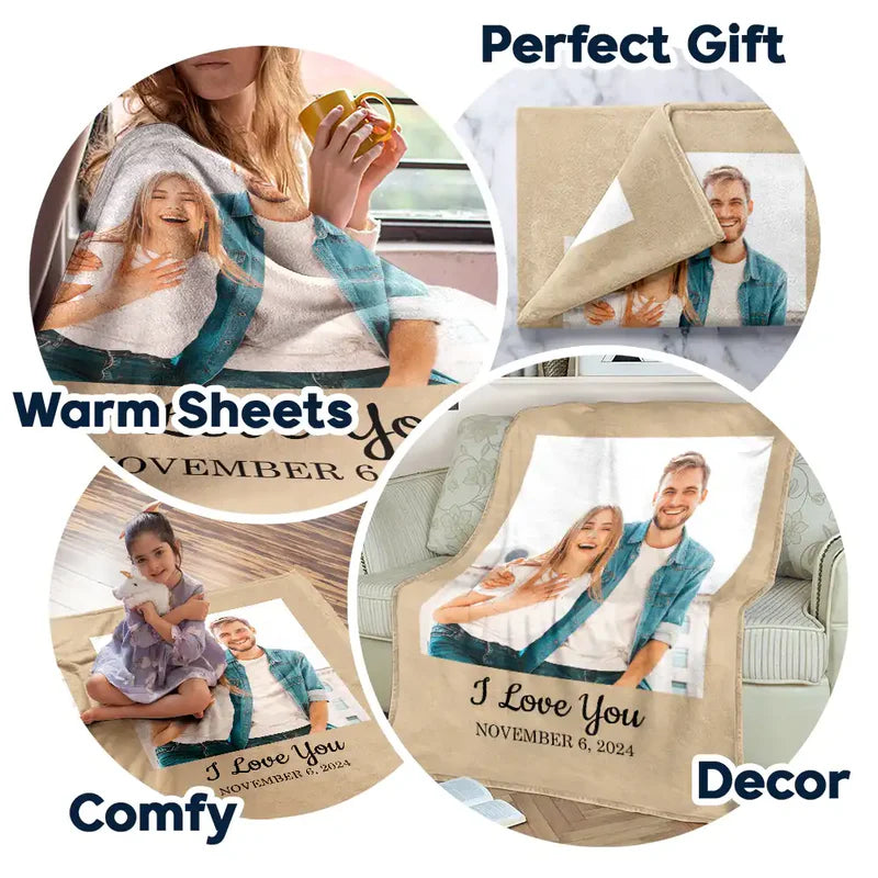 Our Love Keepsake - Personalized Fleece Blanket, Sherpa Blanket