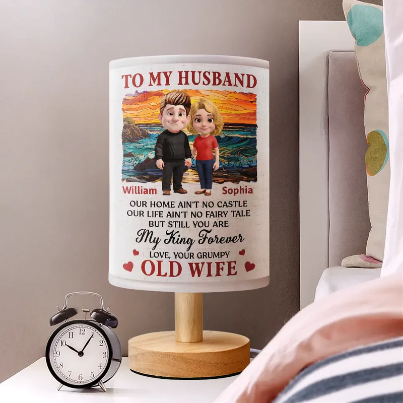 Our Home Ain't No Castle Couple - Personalized Fabric Lamp